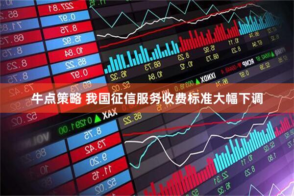 牛点策略 我国征信服务收费标准大幅下调